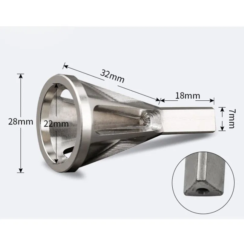 1PC Silver Cemented Carbide Deburring External Chamfer Tool Electric Drill Bit Remove Burr Polished Rusty Screws CHIZIYO |