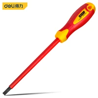 deli multi purpose insulated screwdriver cr v high voltage 1000v magnetic slotted screwdriver durable hand maintenance tools