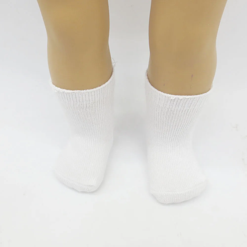 white doll socks 43 см Высота девушки куклы флэш цветок обувь для 1" Кукла Born Baby Doll зимние Рождественские туфли кукольные аксессуары - Цвет: white doll socks
