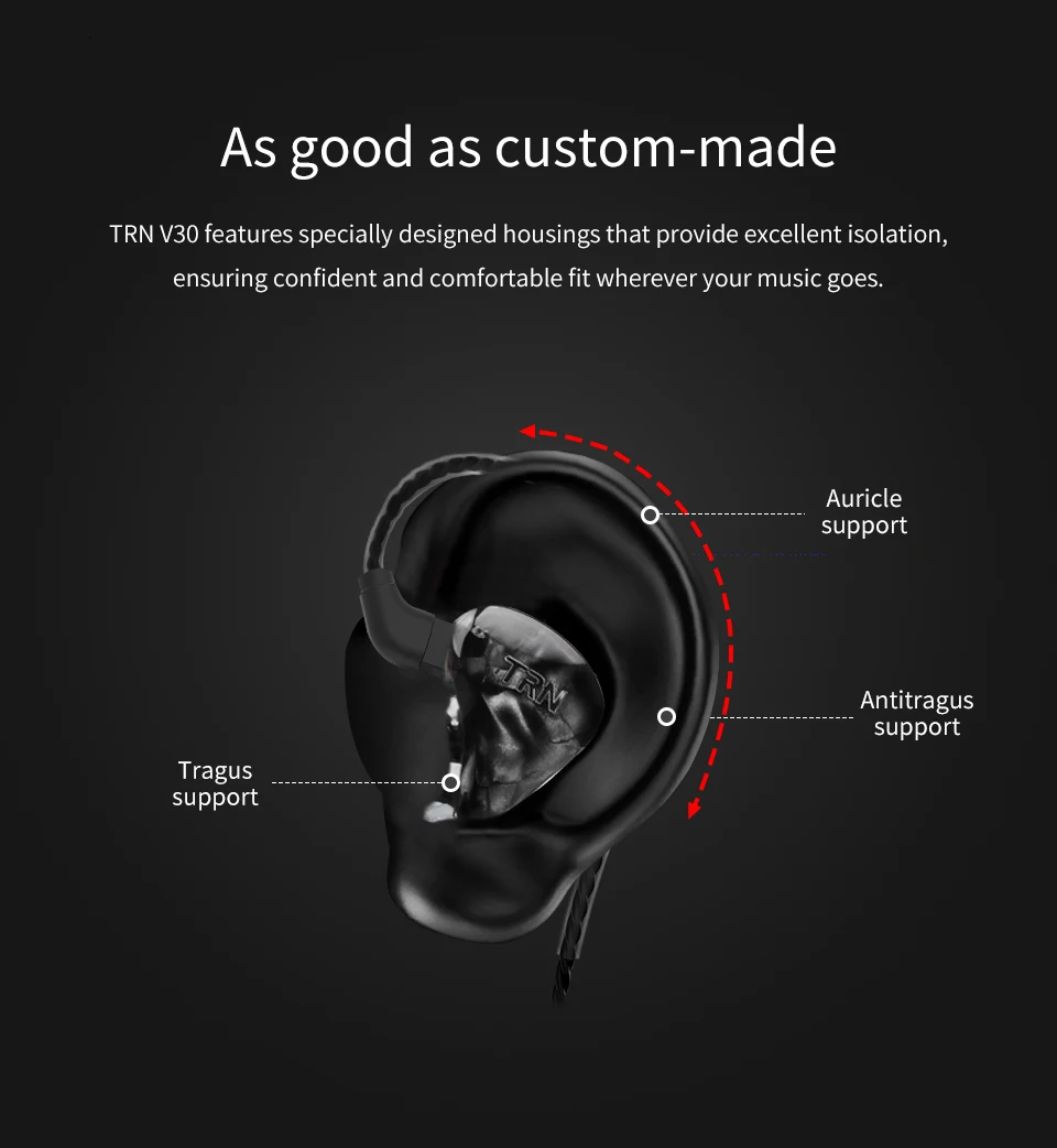 AK TRN X6 6BA сбалансированные арматурные наушники-вкладыши IEM HIFI DJ монитор для бега спортивные наушники ушные наушники гарнитура наушники IM2/IM1/V80