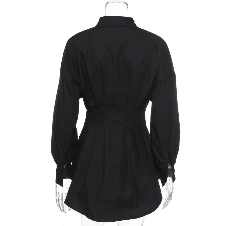 Hirigin Women Deep V Clubwear Long Sleeve Autumn T Shirt Tops Party Mini Dress S-XL