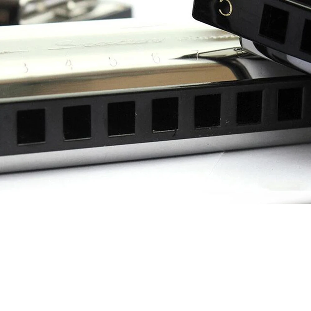 Высокое качество 10 отверстий Губная гармошка с изображением лебедя Ключ C для