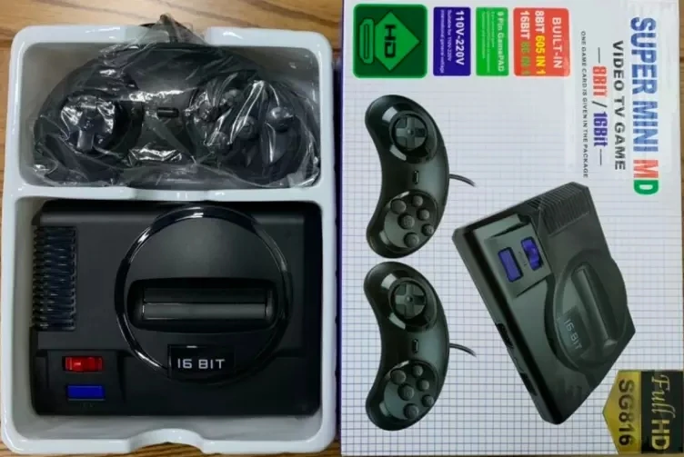 Супер ретро мини ТВ Видео игровая консоль SG816 для Sega Mega Drive MD 16 бит 86 игр 8 605