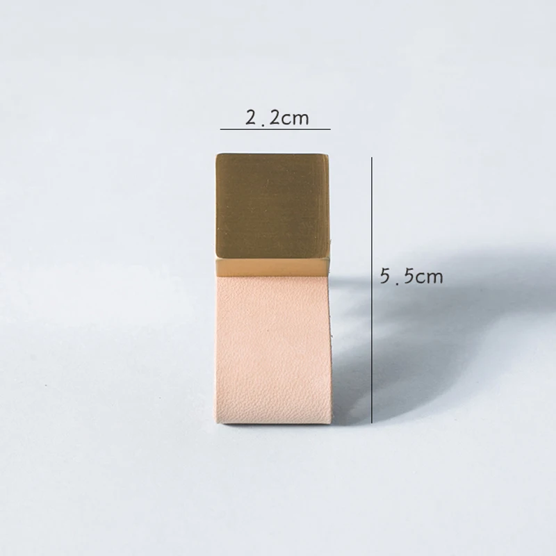 Скандинавская твердая латунь + кожаная ручка и для шкафа/шкафа выдвижного ящика