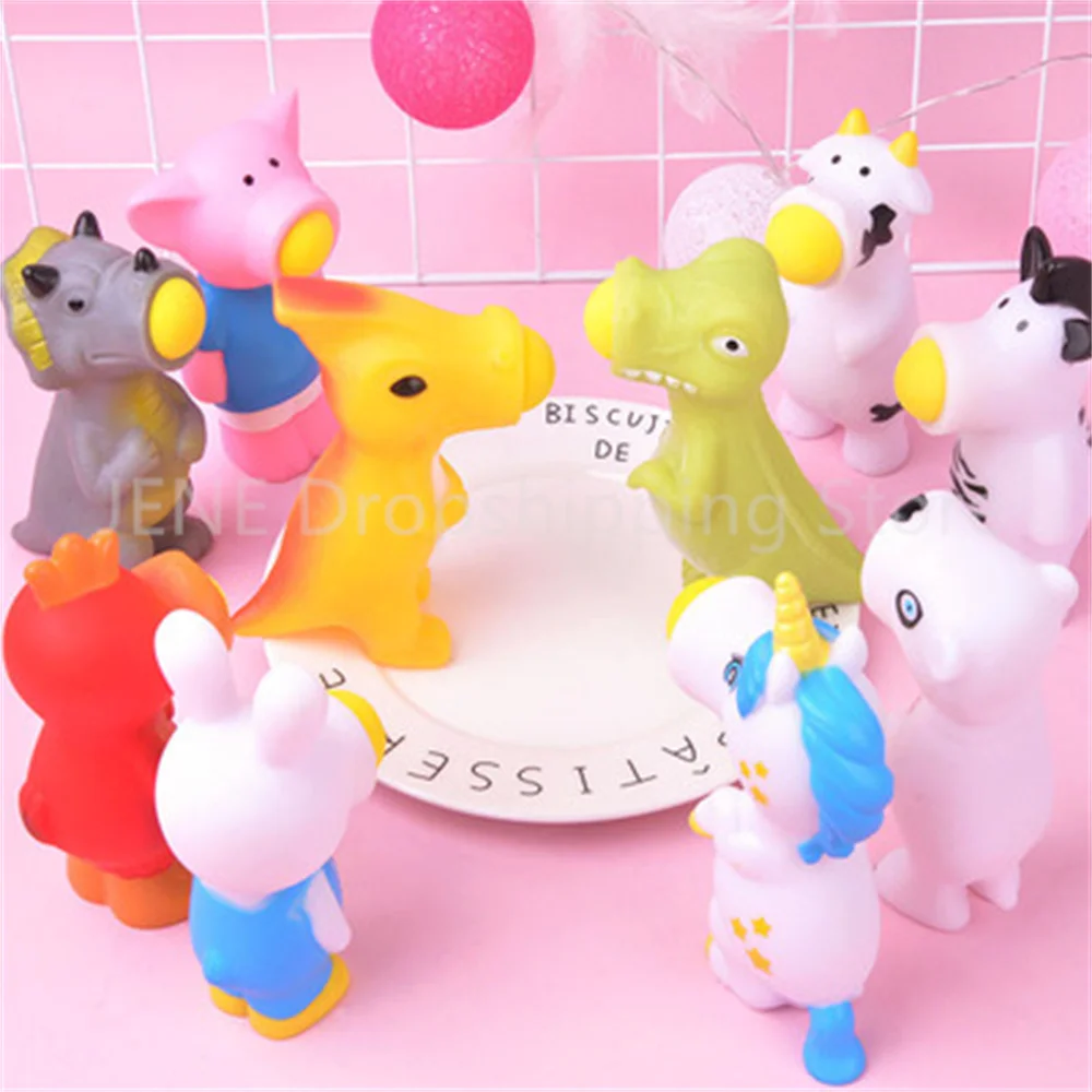 

Cartoon Animal Unicorn Shape Squeeze Shoot Ball Popper Funny Pop Out Foam Balls Stuff ADHD Autism Sensory Fidget Toys