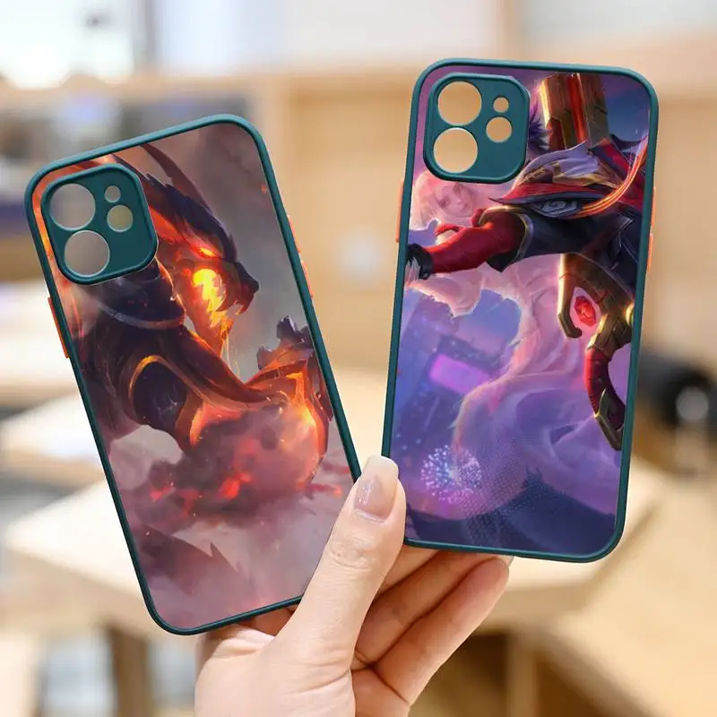 

cartoon Arcane soft Phone Case for iphone 12 XS 11 pro max mini 7 8 6 6s plus SE2020 X XR shockproof dark green cases shell