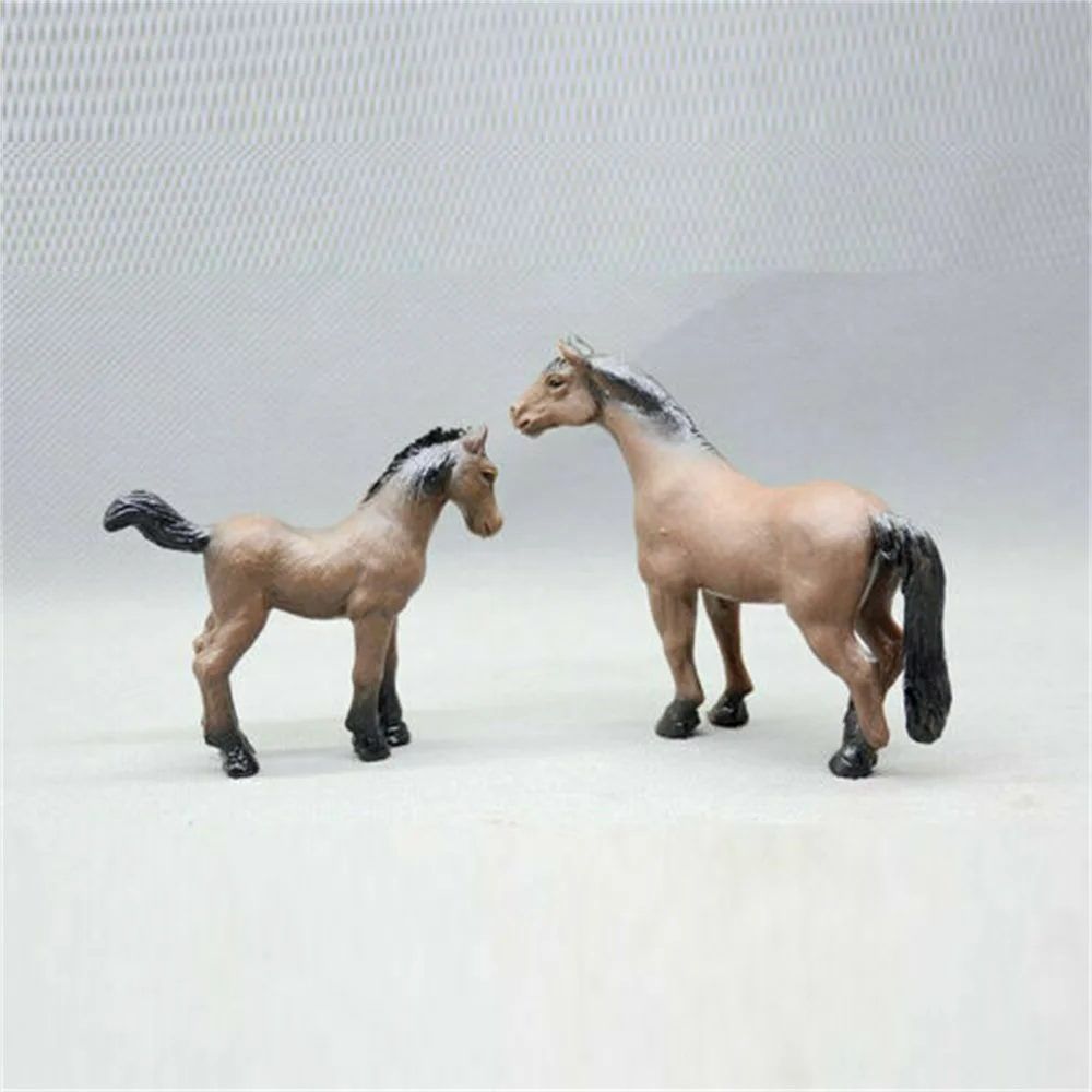 

Animal Toys Horse and Pony Set Figure for Children Doll Collectible Model