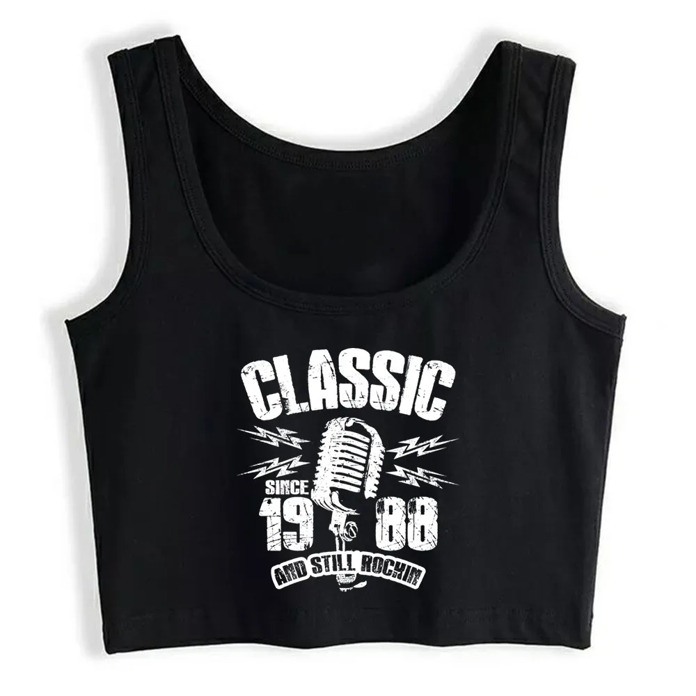 

Crop Top Women Classic Since 1988 Harajuku Tank Top Women Anime Women Clothes