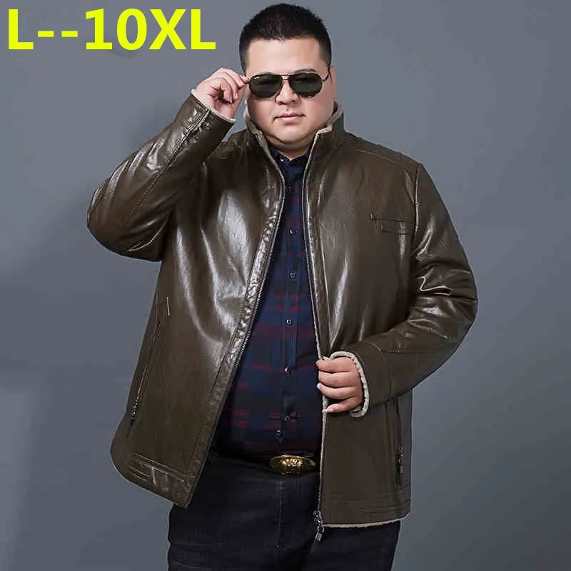 

10XL 8XL 6XL 5X New Men Genuine Leather Jacket High Quality Natural Sheepskin Flight Jacket Men's Short Winter Leather Coat