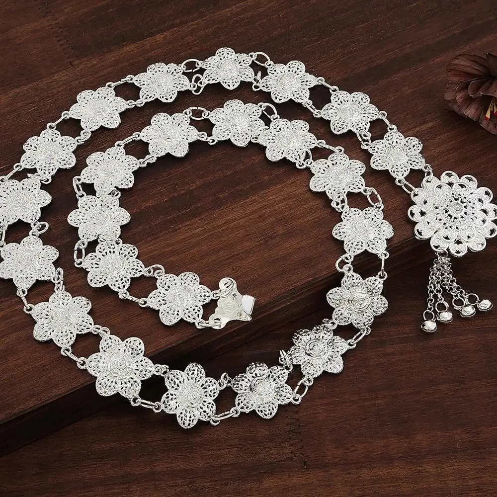 Винтажное металлическое женское платье для танца живота с цепочками вырезами