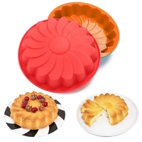 diy round flower shaped cake mould silicone cake bakeware homemade bread toast baking pan making cake tools accessories
