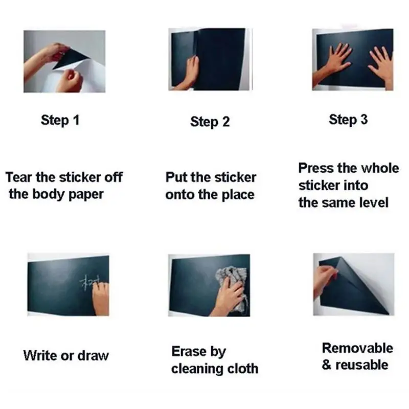 

Teaching Children Graffiti Blackboard Stickers Writing Transferable Waterproof Environmental Protection Blackboard Wall Stickers