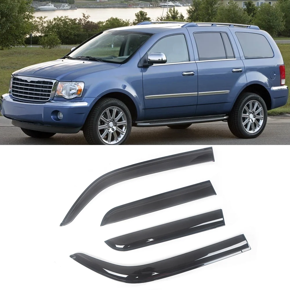 

Ветровые дефлекторы для боковых окон автомобилей Chrysler Aspen 2007-2010, козырек для двери с защитой от черного дождя, козырек на вентиляционное отв...