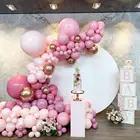 Розовые воздушные шары, Свадебный дневной свет, украшенный бантом, гирлянда с воздушными шарами, украшение для детского праздника, дня рождения, девичника, вечеринки невесты