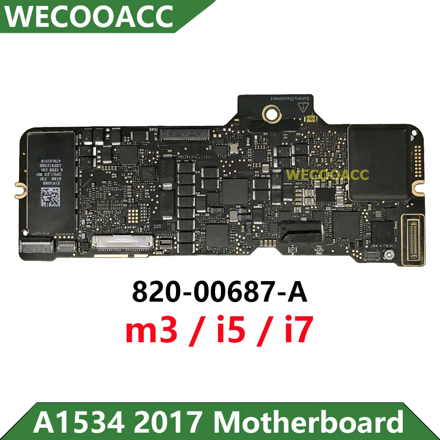 2017 A1534 материнская плата для Macbook 12 &quotA1534 логическая i5 i7 256 ГБ 512 820 00687 A|ЖК-экран