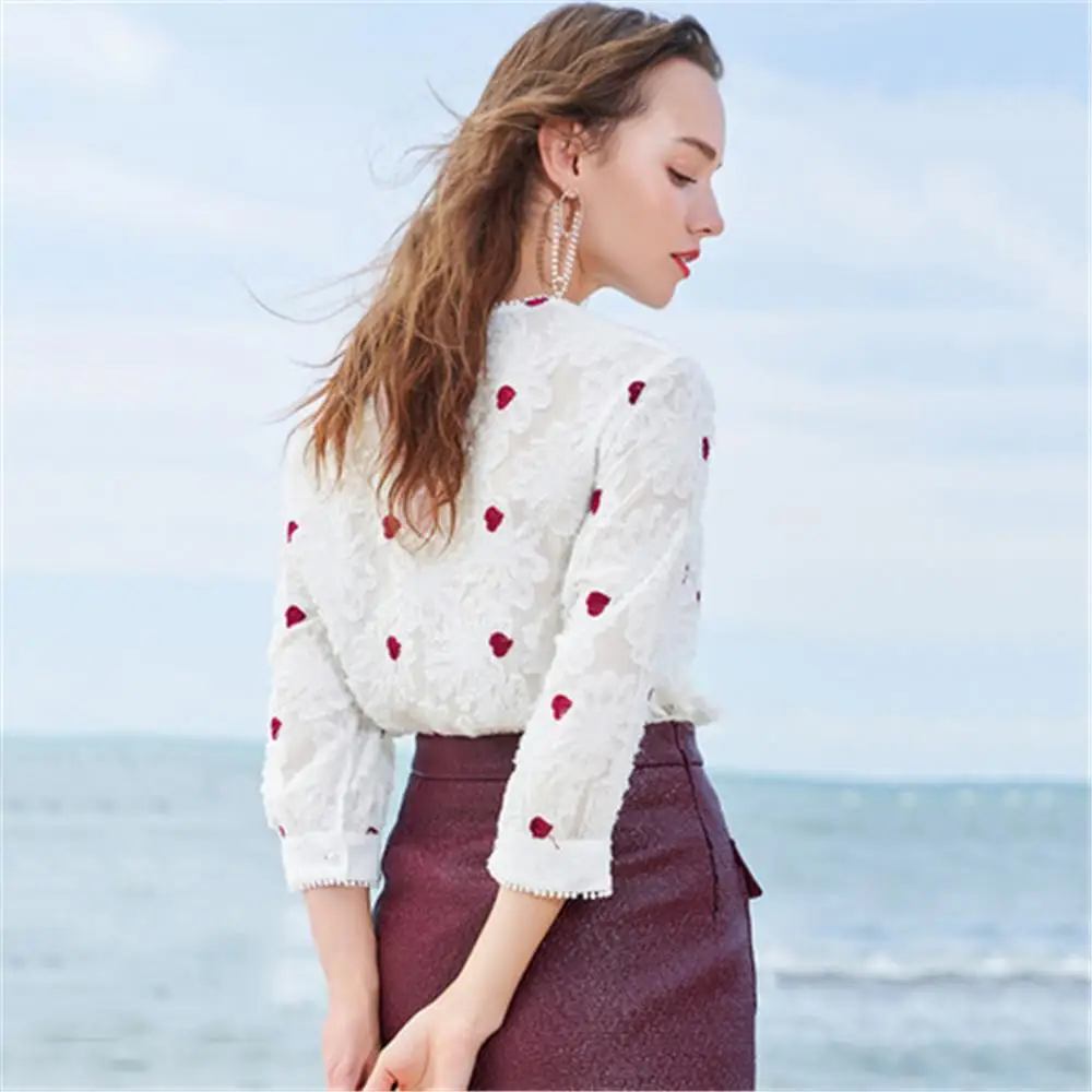 2020 ZA Весенняя новинка Женская шифоновая рубашка модная с длинным рукавом Boho