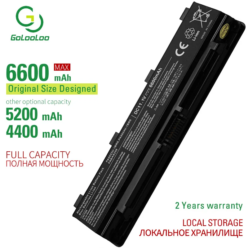 Аккумулятор для ноутбука GOLO 6 ячеек TOSHIBA Satellite C800 C805 C840 C850 C855 C870 L800 L805 L830 L835 L840 L850 L855