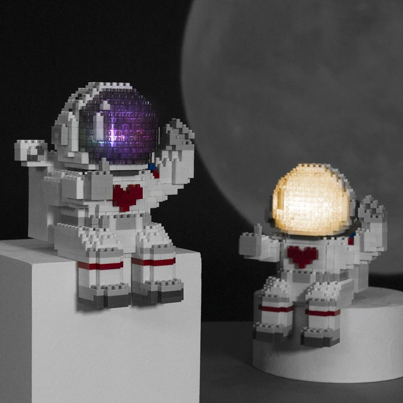 

Astronaut Micro-Drill Particles Assembled Building Blocks Children's Science and Education Toys For Children's Gift
