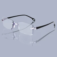 presbyopic blue ray reading glasses cutting rimless eyewear women dimond men anti eyewear glasses diopter 100150 200250300