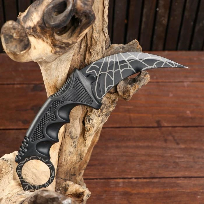 Нож-керамбит черная паутина 19см клинок 9см 5177885