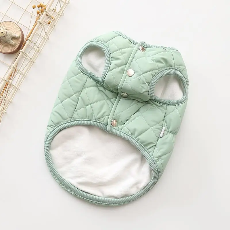 Хлопковый костюм в клетку с бриллиантами для домашних животных утепленная