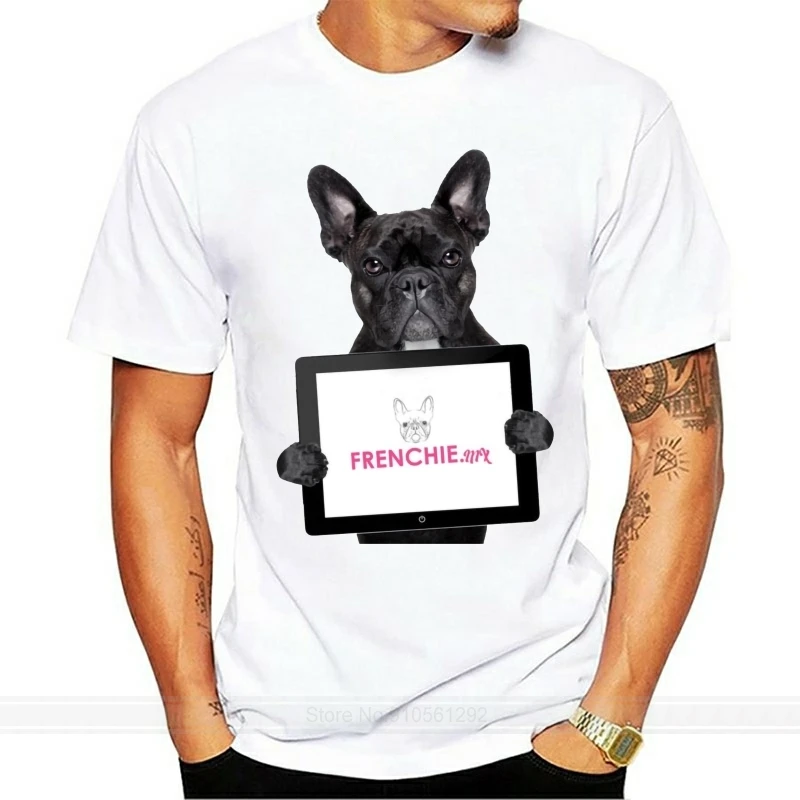 Бесплатная доставка Для мужчин s футболка Bad &quotБульдог&quot Французское Frenchie