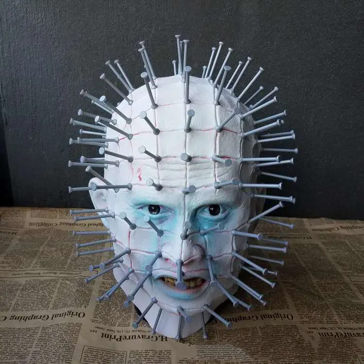 Ужас Hellraiser косплей маски для Хэллоуина призрак гвозди взрослых унисекс вечерние