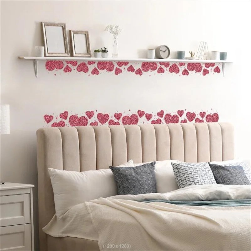 

New Love Valentine's Day Creative Waistline Wall Stickers For Living Room Bedroom Background Wall Beautification Decorative