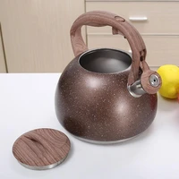 3l teapot stainless steel whistling tea kettle food grade tea pot with heat proof handle large capacity kitchen cooking tools