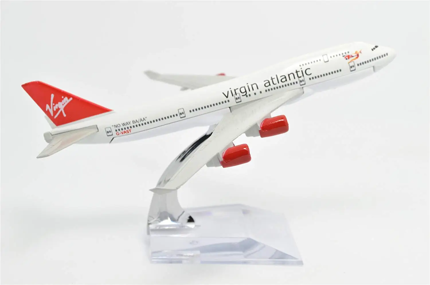 Династия Тан (TM) 1:400 16 см Боинг B747 400 Virgin Atlantic металлическая модель самолета