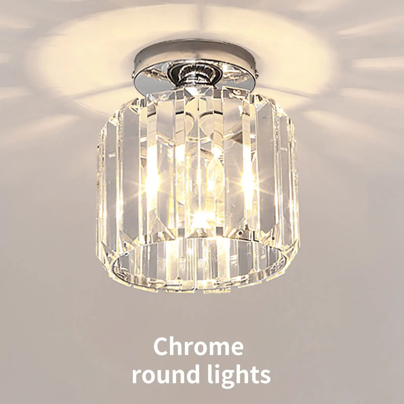 Хрустальная люстра с полуутопленным креплением потолочный светильник