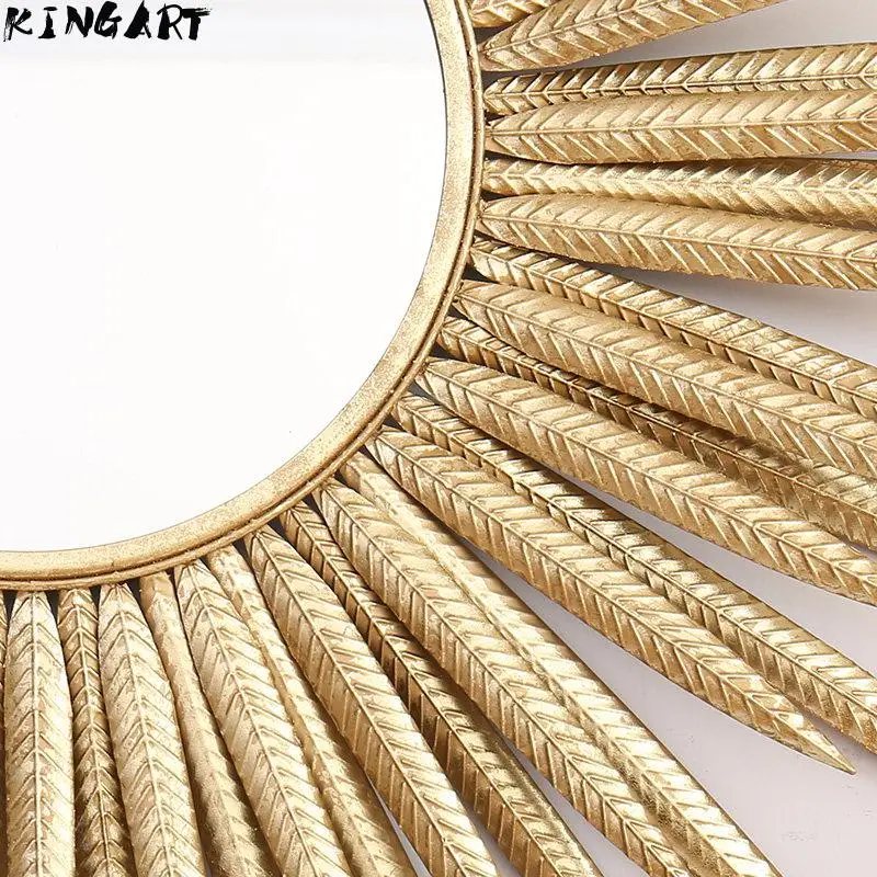 Большое роскошное металлическое настенное зеркало для дома декоративное