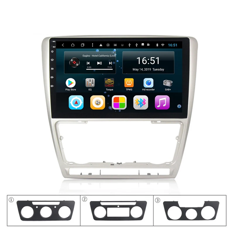 Excellent car multimedia player radio Bluetooth Steering Wheel GPS free map for Skoda Octavia Android | Автомобили и мотоциклы