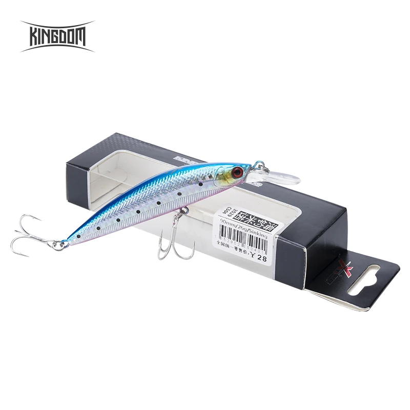 Kingom рыболовные приманки Jerkbait Minnow 90 мм морская и пресноводная приманка для