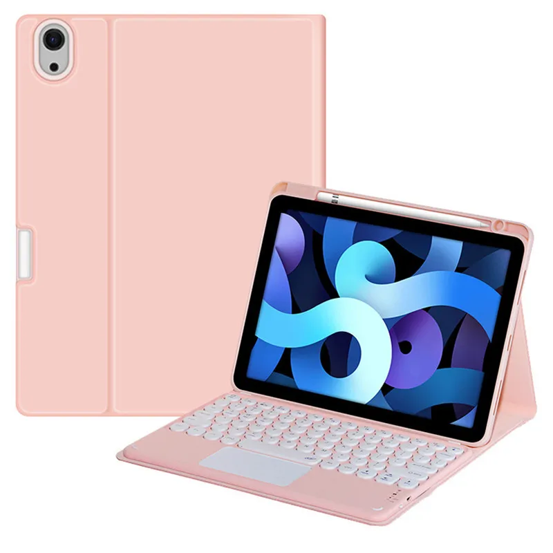 

Fashion Pink Girl Split Touch Keyboard Cover for iPad 10.9 Bluetooth Keyboard Protective Case for IPad Air4 with Pen Slot