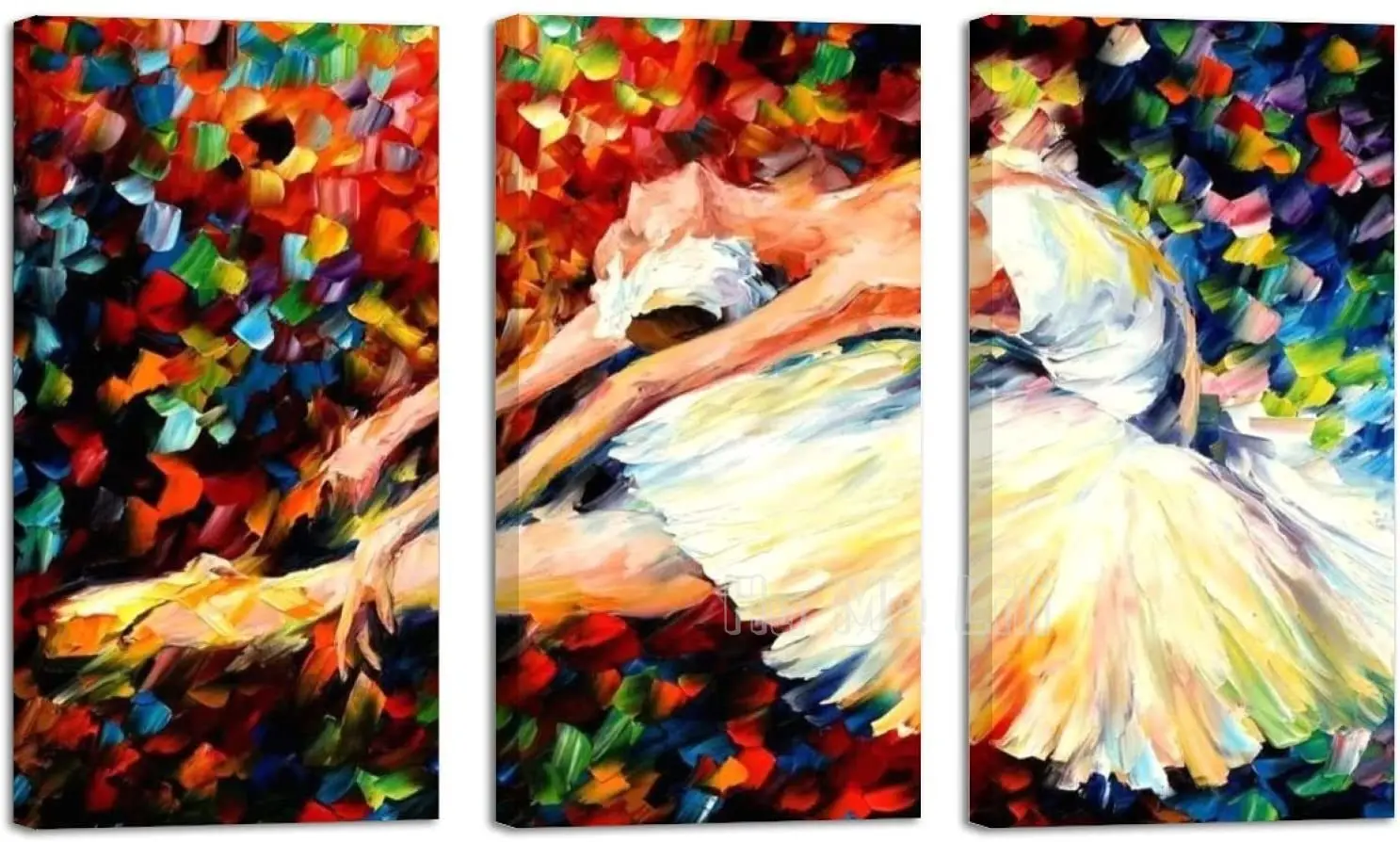 

Ballet Dancer Print Of Oil Paintings For Home Decorations 3 Panels
