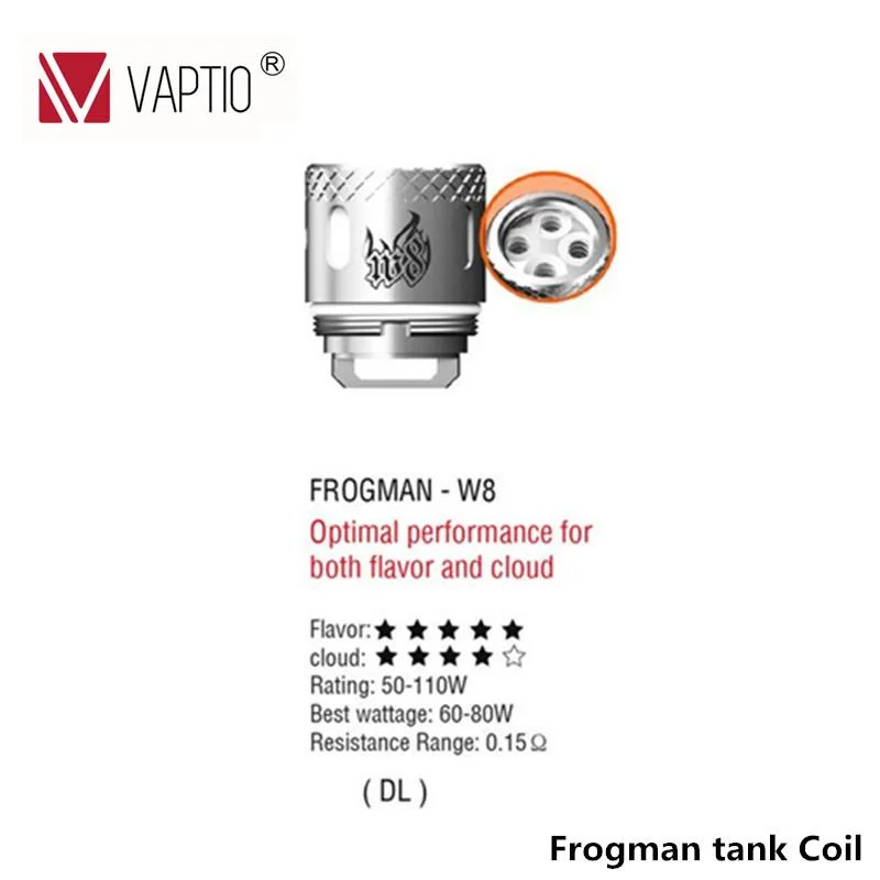 Vape Vaptio-амфибия катушки Kanthal 0,15/0,2/0.4ohm голова атомайзера для Frogman бак 5 шт./упак