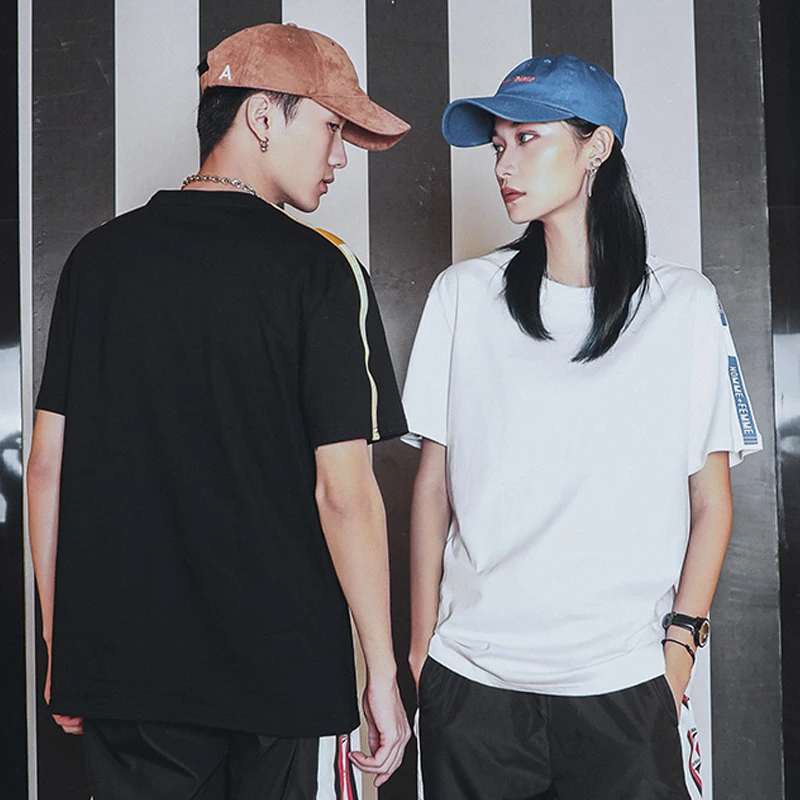 

Ribbon Short Sleeve Print T-shirt Casual Hip Hop T-shirts 2020 Summer Fashion T Shirts Cotton T-shirts Streetwear T Shirts Women