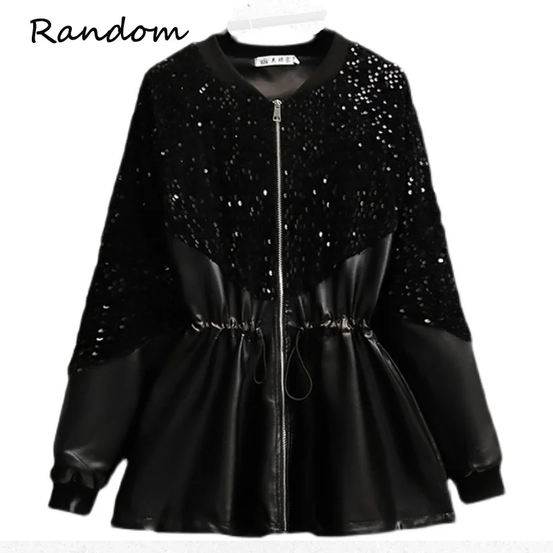 Куртка из искусственной кожи новинка 2021 модное женское пальто осенне-зимнее на