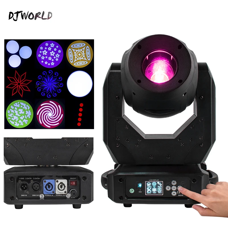 

150W LED Spot Moving Head Lighting 18 DMX Channel 3in1 Funtion Zoom Beam Lights Disco Christmas Music Luces Party Stage Spotligh