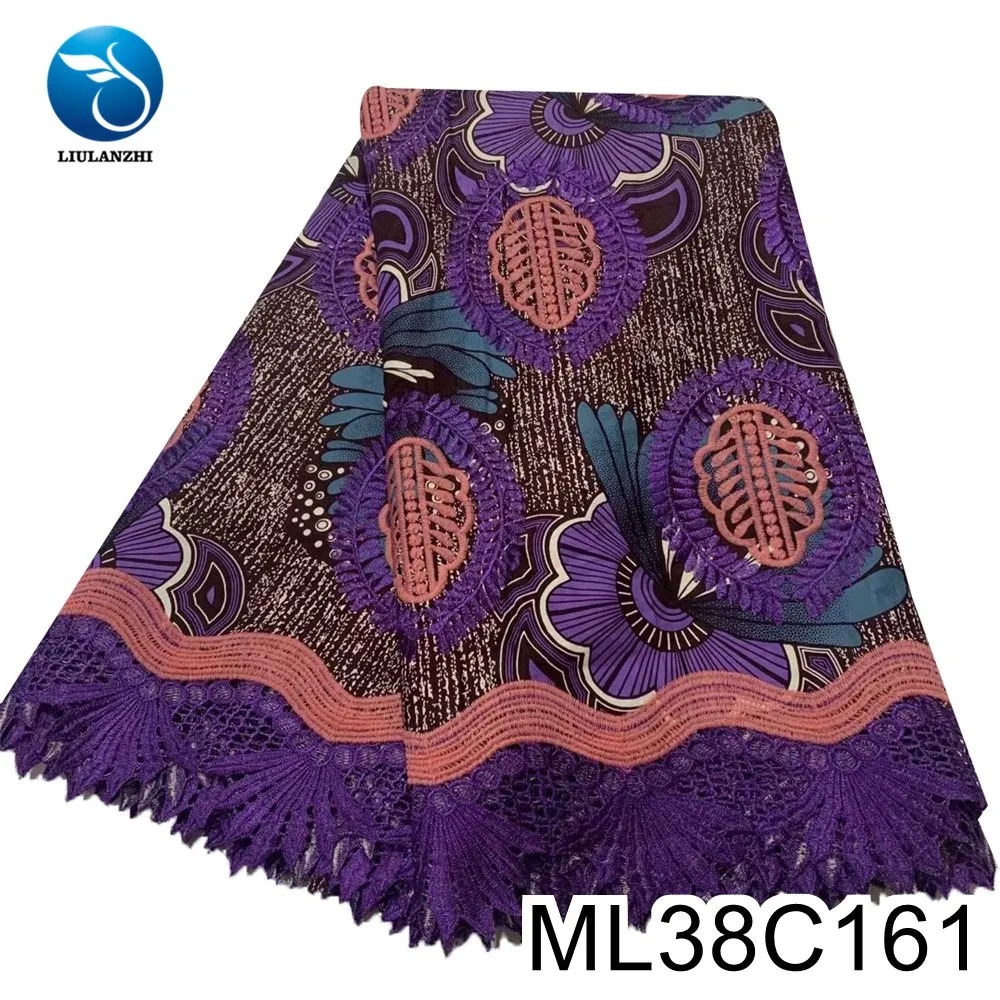 

BEAUTIFICAL wax guipure lace embroidery for dress sewing afrian tissu 6 yards prints wax lace fabrics ML38C157-172
