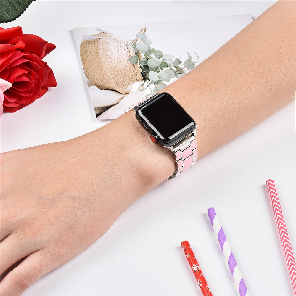 

pulseira for apple watch band 5 4 40mm 44mm men women bracelet for iwatch 3 42mm 38mm bands metal strap armband watchband correa