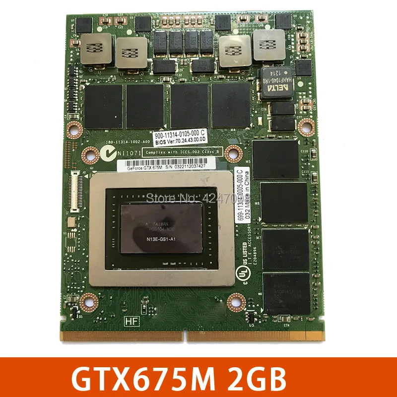 Видеокарта GTX675M GTX 675M новая видеокарта для ноутбука Dell M6000 M6600 M6700 M6800 M15X M17x R2 R3