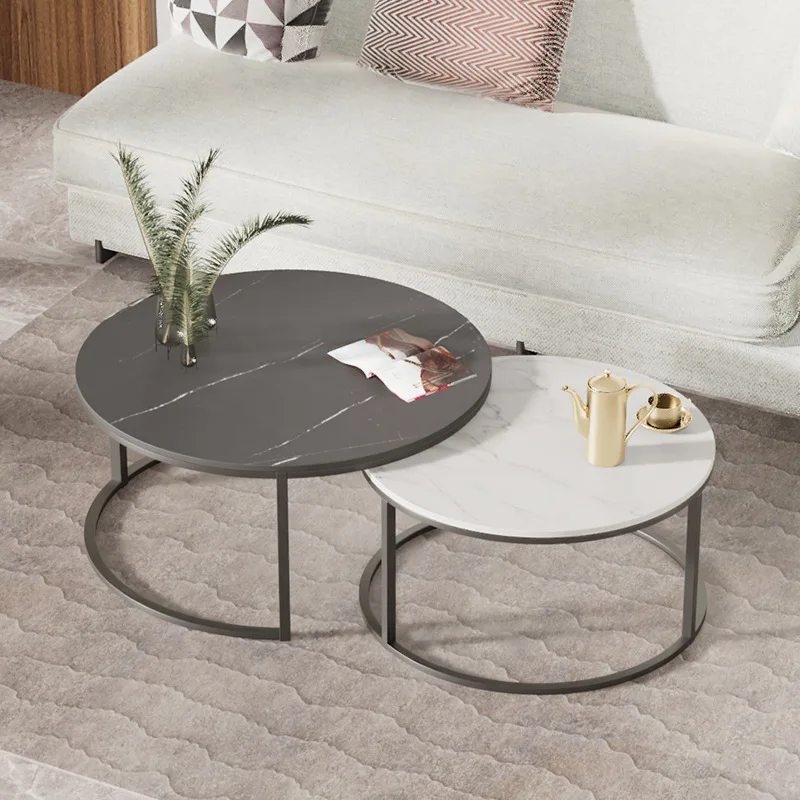 

Light Luxury Nordic Contracted and Contemporary Tea Table Lash Combination Sitting Room Tea Table Home Round The Tea-table