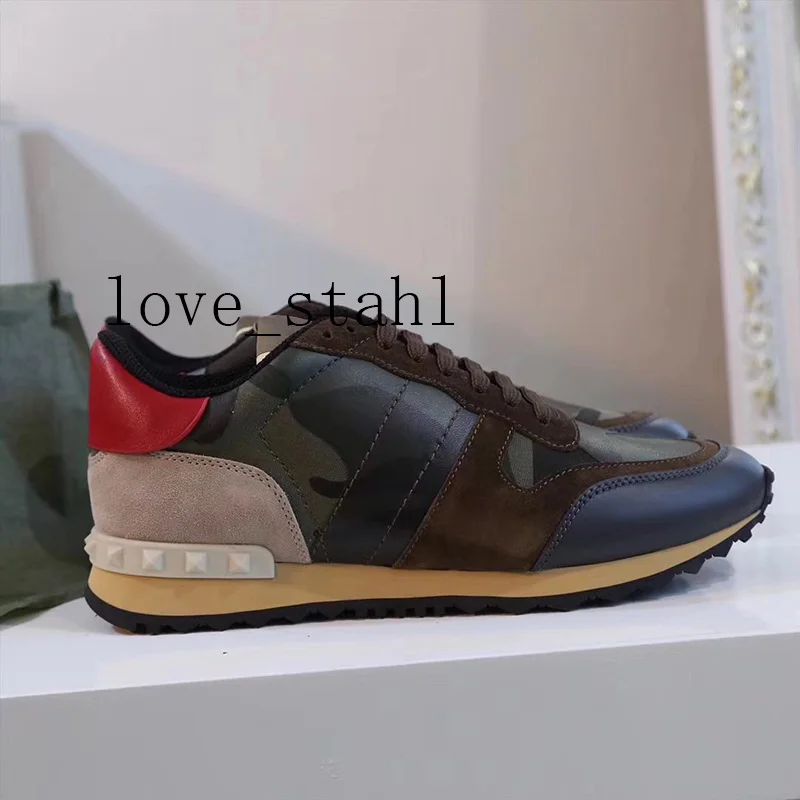 

2019 lovestahl top quality summer women Genuine Leather camouflage flat bottom lace-up sneakers rivet casual shoes