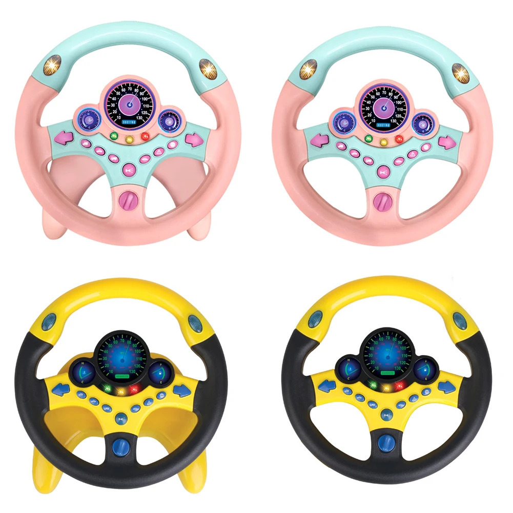 

Eletric Simulation Steering Wheel Toy with Light Sound Baby Kids Musical Educational Copilot Driving Car Vocal Toys Gift New