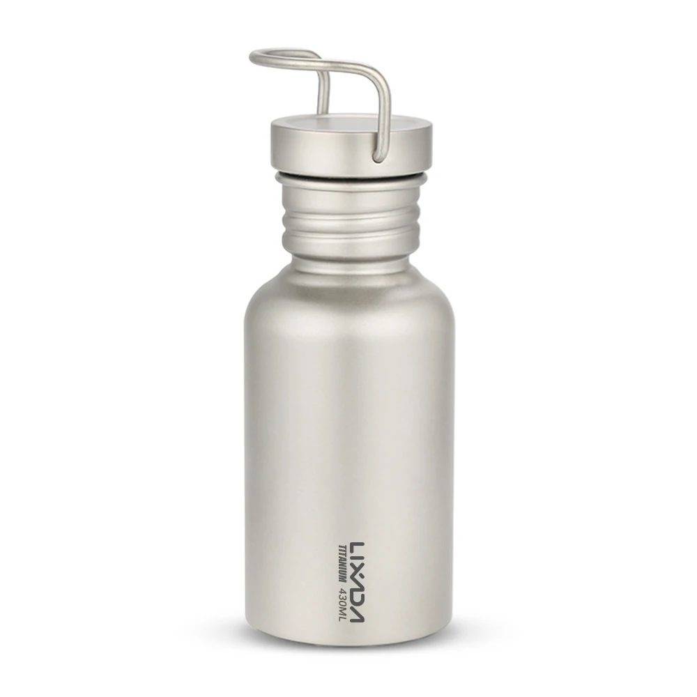 

Lixada 430ml Leakproof Titanium Bottle Camping Water Bottle Ultralight Outdoor Camping Cycling Hiking Sports Water Bottle 2022