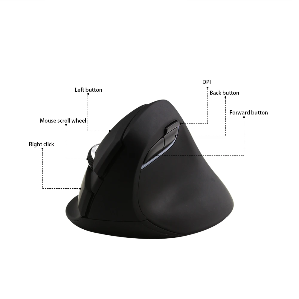 CHYI Вертикальная игровая мышь Bluetooth 3 0 и 2 4G с двойным режимом беспроводная 2400DPI