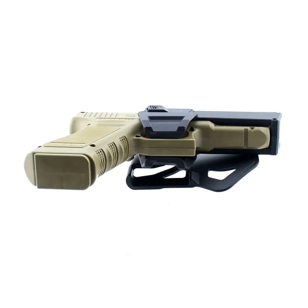 

Tactical Gun Holster Movable Right Hand Waist Pistol Holsters with Flashlight or Laser Mounted For G17 G18 G19 G34