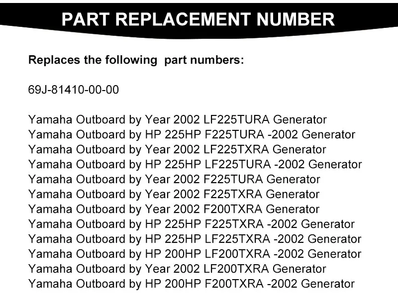 Подвесной Статор для Yamaha 69J-81410-00-00 200HP 225HP